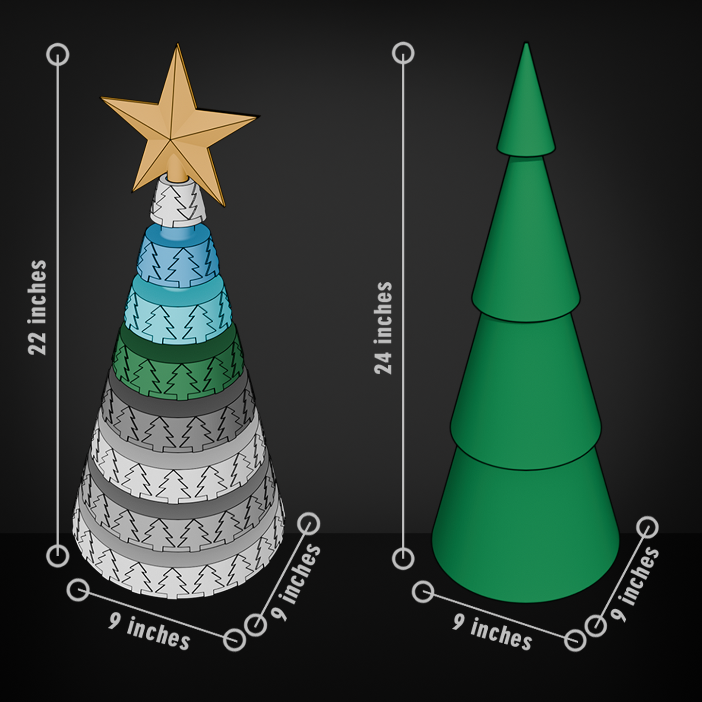 Titan Trees Duo: Twist & Taper Trees