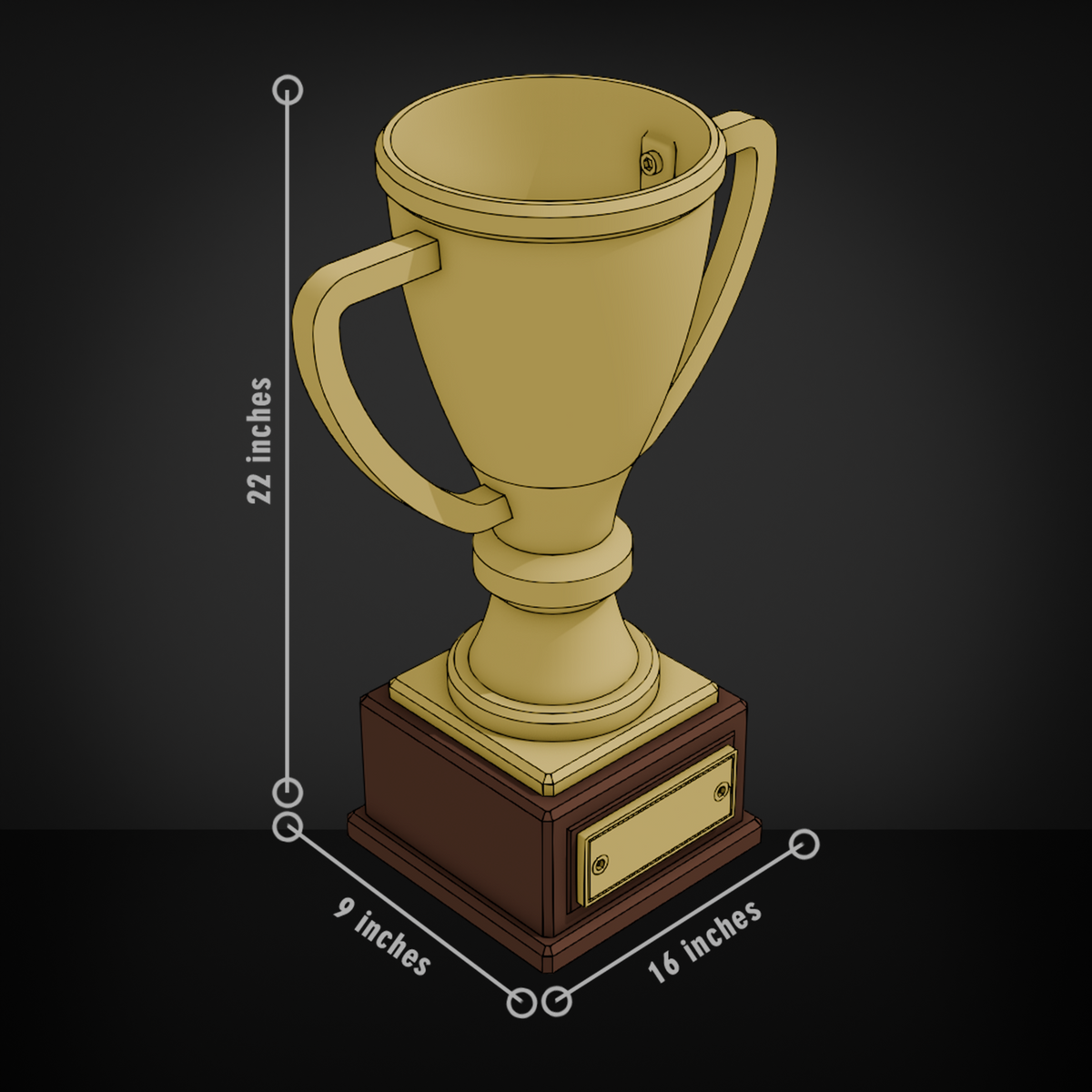 Titan Trophy – 3D Printable Display Piece | Titan3D