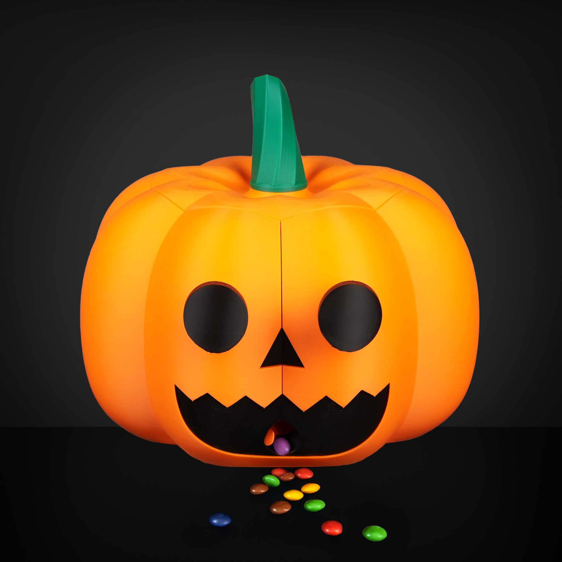 PUMPKIN学園/PumpKin 8mmCD Candy Dispensing Pumpkin – 3D Print Model | Titan3D
